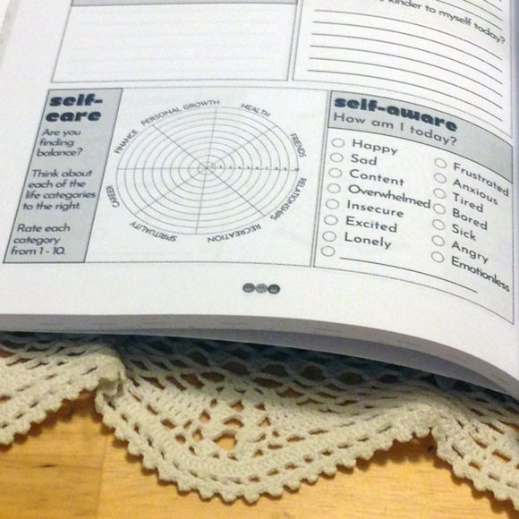 Gratitude, Self-Relection, Mental Health Journal, floral covers - Picture 3 of 5